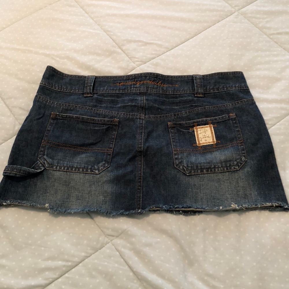 Life is Good size 10 denim mini skirt